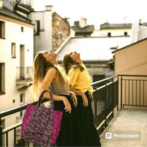 Handmade -One of Its Kind-Oversized Multicolor Overnight Weekender Bag